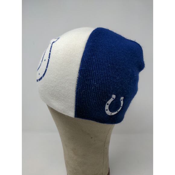 NFL Indianapolis Colts Beanie Hat OSFA Blue & White Embroidered & Graphic Logos - Picture 4 of 11